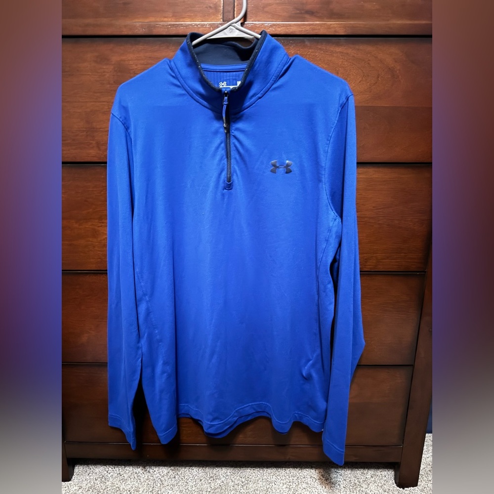 Under Armour Blue Quarter Zip Mens Large